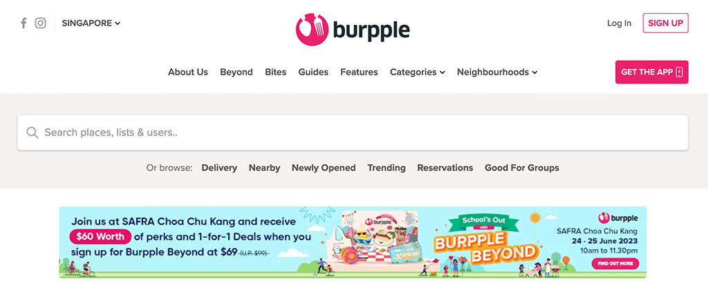 Burpple Food Discount App